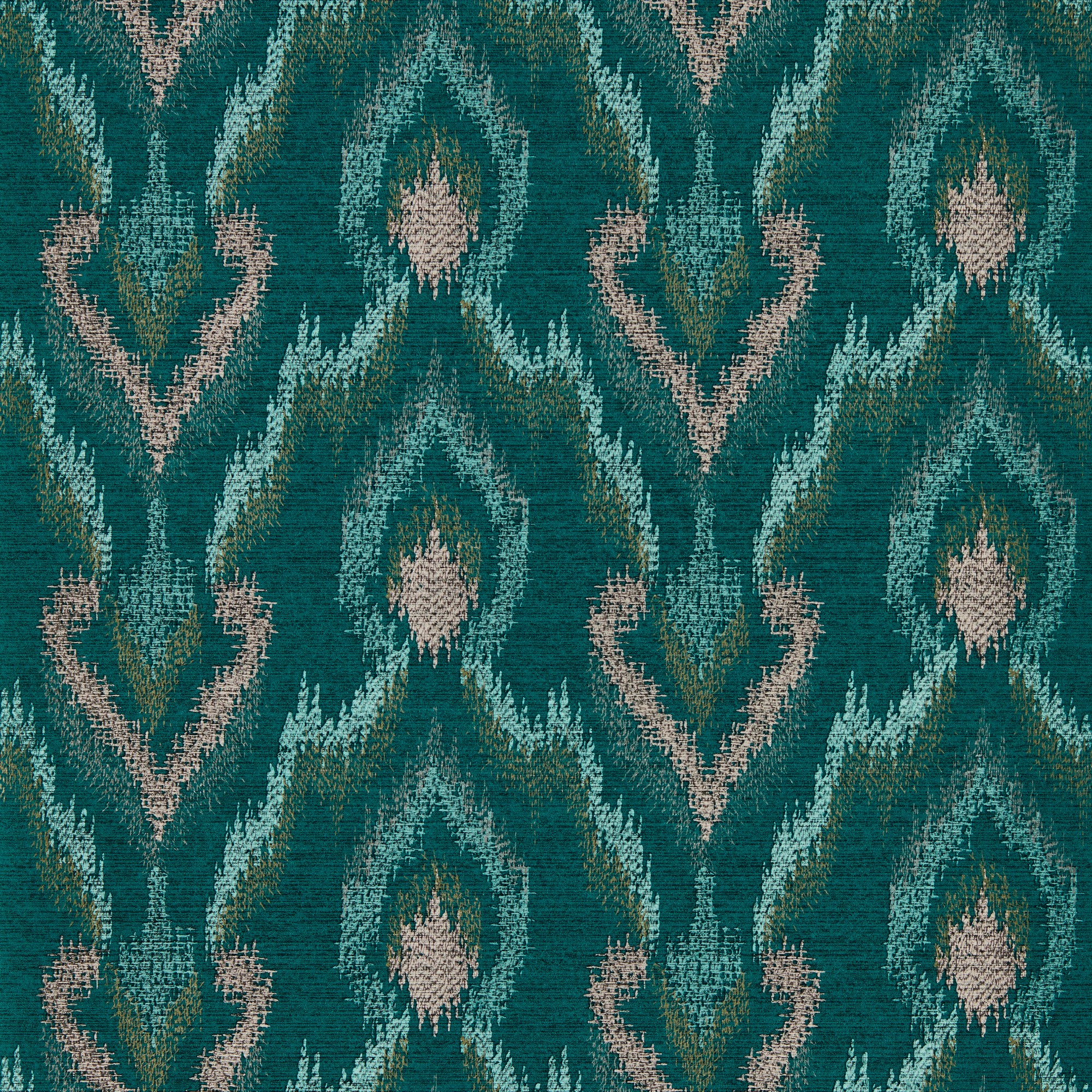 Velluto Wallpaper W017003 By Clarke Clarke In Teal Blue